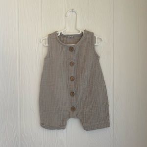 Grey Muslin Romper